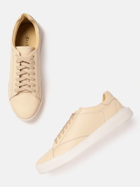 

Mast & Harbour Women Beige Solid Sneakers