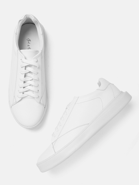 

Mast & Harbour Women White Solid Sneakers