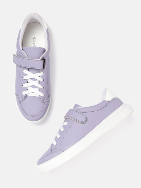 

Mast & Harbour Women Lavender Solid Sneakers