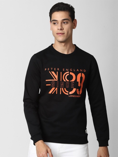 

Peter England Casuals Men Black Printed Sweatshirt