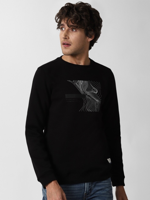 

Peter England Casuals Men Black Printed Sweatshirt