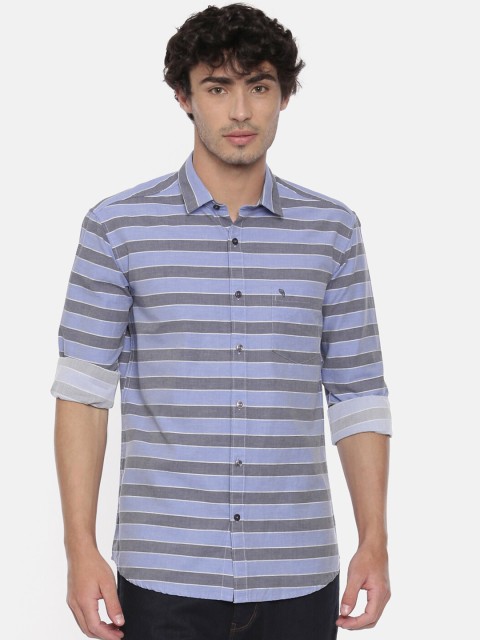 

Swiss Club Men Purple Striped Shirt