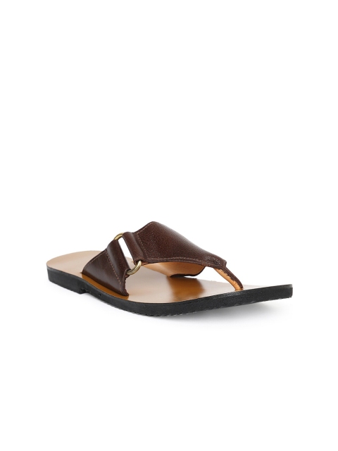 

Fabindia Men Brown Leather Slip On Comfort Sandals