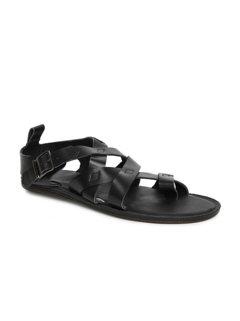 

Fabindia Men Black Leather Comfort Sandals