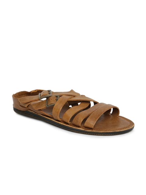 

Fabindia Men Brown Leather Comfort Sandals