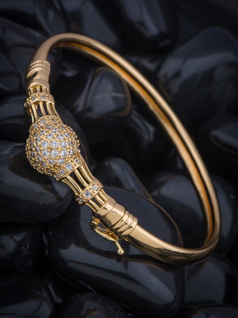 

Alankruthi Women Gold-Plated & White Bangle-Style Bracelet