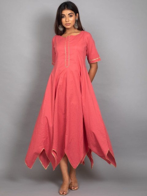

PNEHA Pink Ethnic Gotta Patti A-Line Maxi Dress
