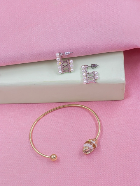 

Bellofox Gold-Toned & Silver-Toned Beaded Jewellery Set