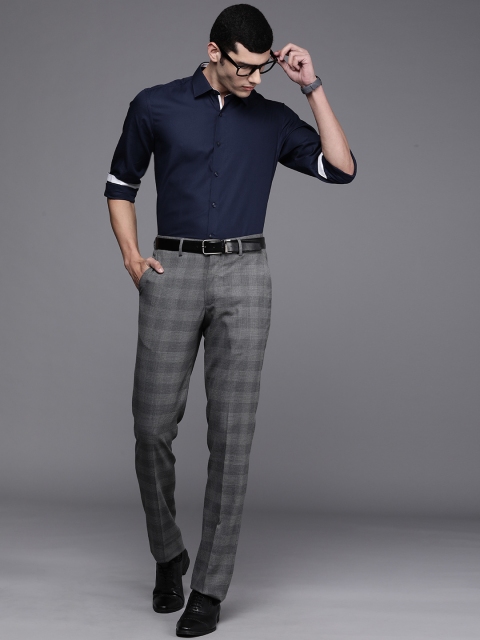 

Louis Philippe Men Navy Blue Slim Fit Opaque Formal Shirt