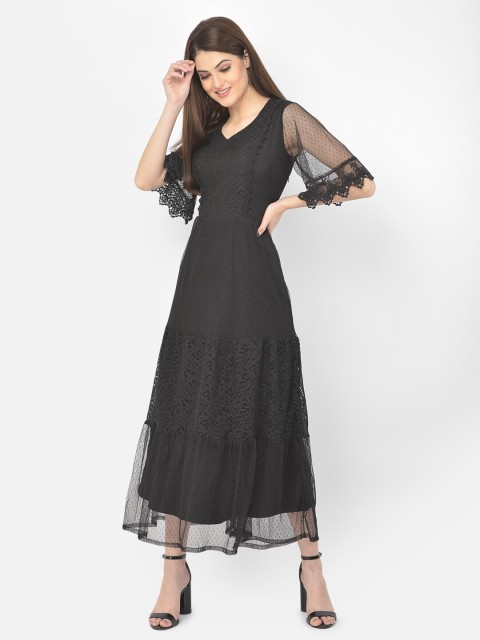 

Eavan Black Lace Maxi Dress