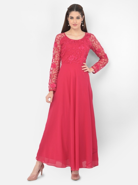 

Eavan Fuchsia Georgette Maxi Dress