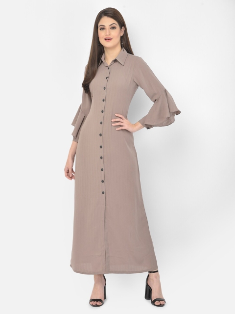 

Eavan Taupe Crepe Maxi Dress