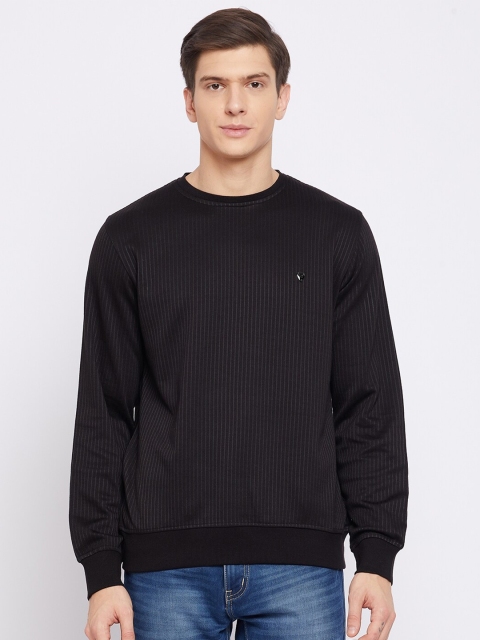 

Okane Men Black Striped Sweatshirt
