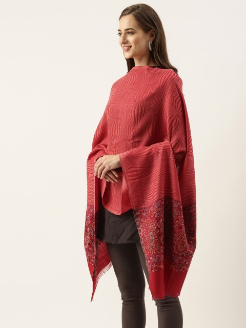 

Pashmoda Women Red & Blue Woven Design Stole