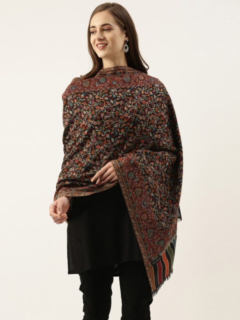 

Pashmoda Women Black Woven Design Stole