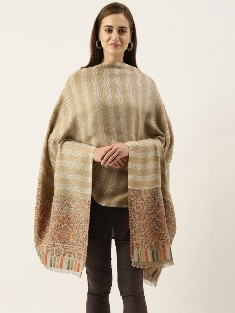

Pashmoda Women Beige & Red Woven Design Stole