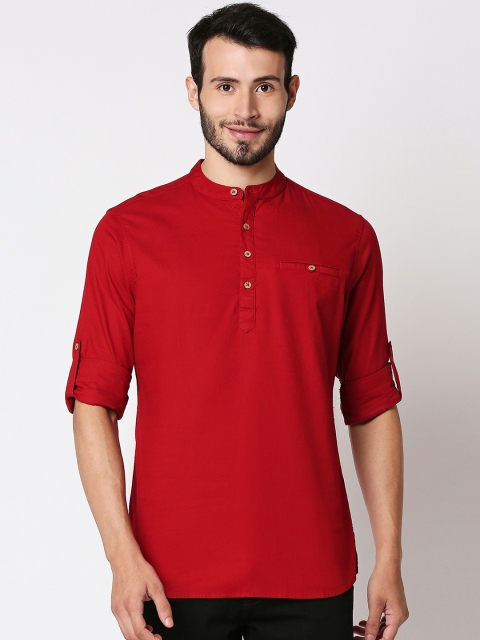 

Bewakoof Men Maroon Kurta