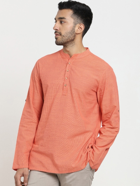 

Bewakoof Men Red Solid Cotton Kurta