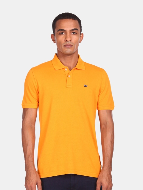 

Arrow Men Orange Polo Collar T-shirt