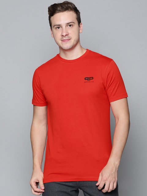 

883 Police Men Red Pure Cotton T-shirt