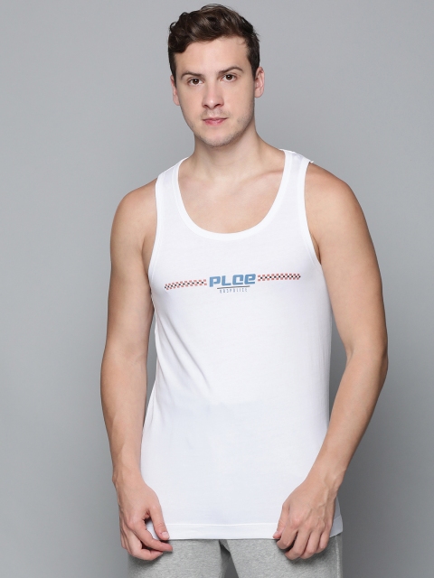 

883 Police Men White Brand Logo Printed Pure Cotton T-shirt