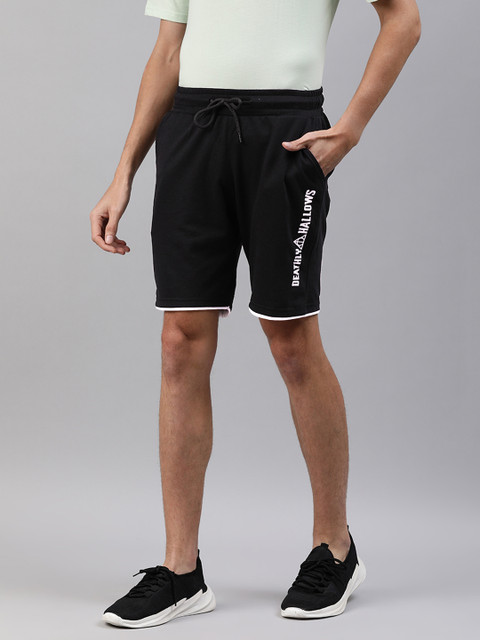 

The Souled Store Men Black Typography Printed Harry Potter Regular Shorts