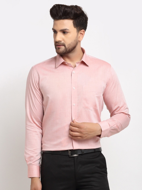

La Mode Men Peach-Coloured Slim Fit Opaque Formal Shirt