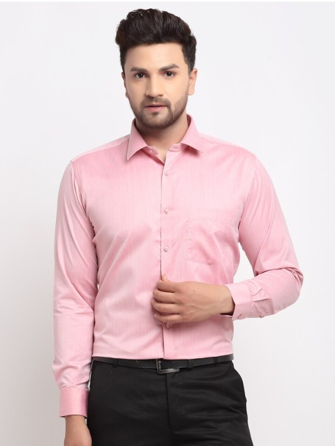 

La Mode Men Pink Slim Fit Opaque Formal Shirt