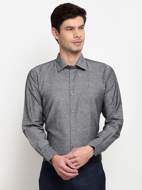 

La Mode Men Grey Slim Fit Opaque Formal Shirt