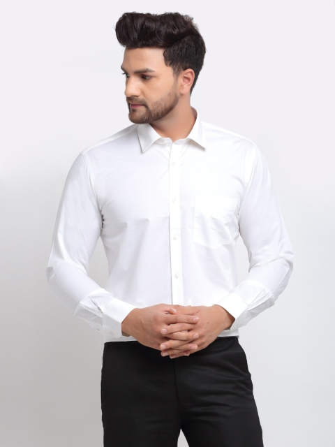 

La Mode Men White Slim Fit Opaque Formal Shirt