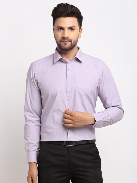 

La Mode Men Purple Slim Fit Opaque Pure Cotton Formal Shirt
