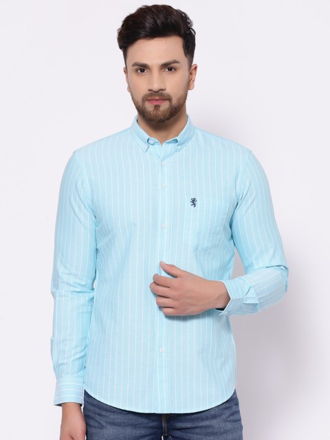 

Red Tape Men Blue Opaque Striped Casual Shirt