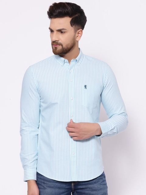 

Red Tape Men Green Opaque Striped Casual Shirt
