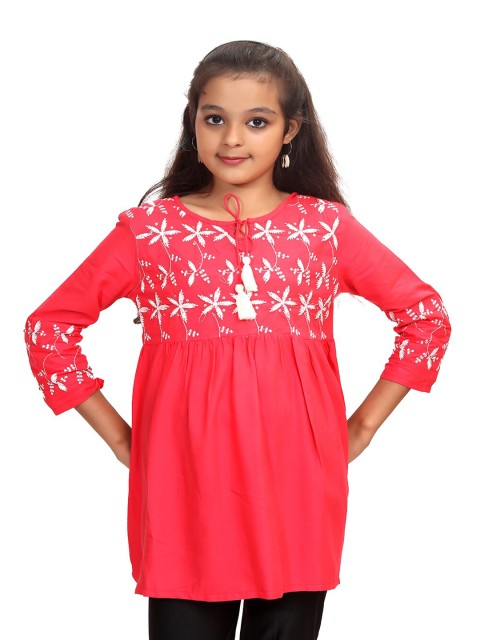 

Ishin Red Floral Empire Top