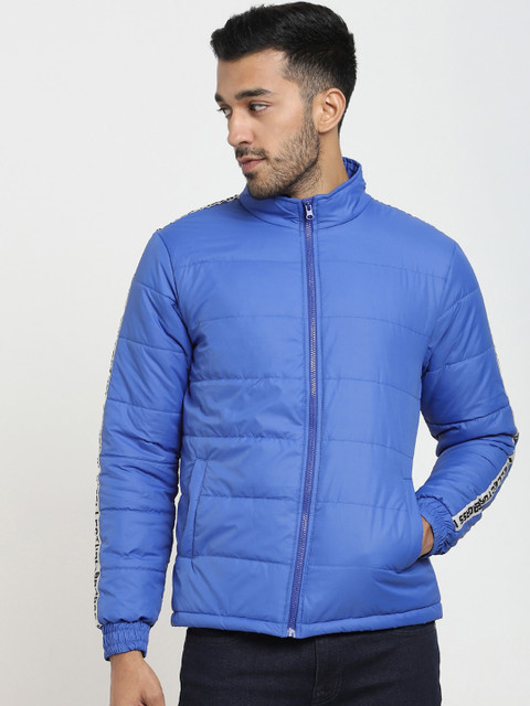 

Bewakoof Men Blue Solid Puffer Jacket