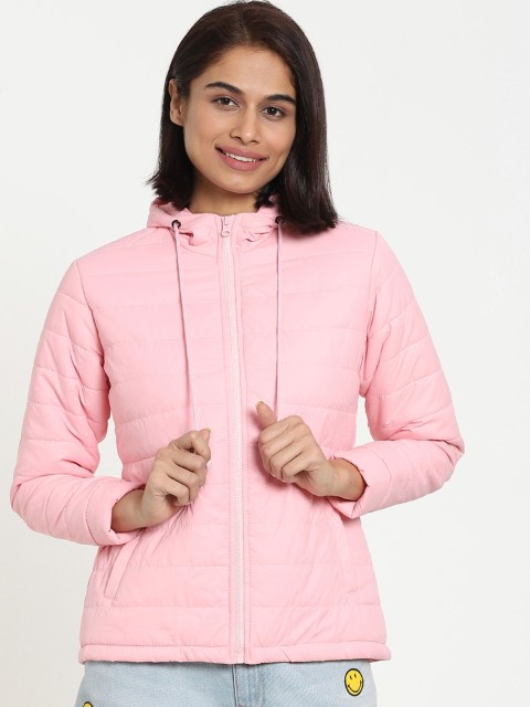 

Bewakoof Women Pink diamond Puffer Jacket