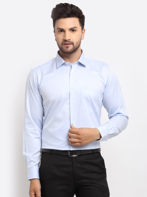 

La Mode Men Blue Slim Fit Pure Cotton Formal Shirt