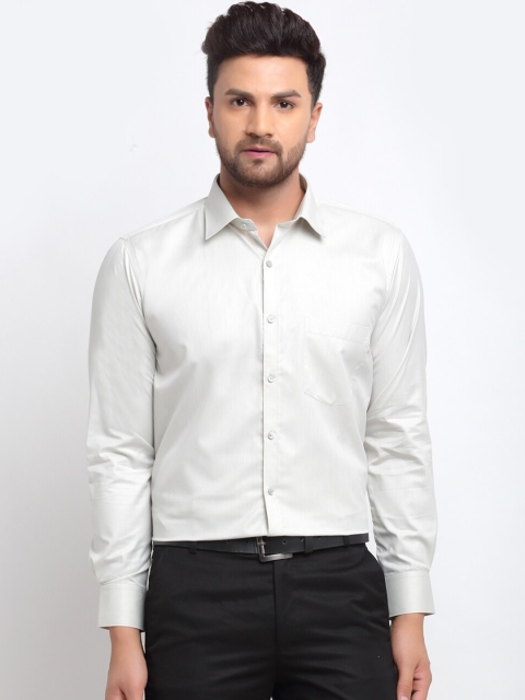 

La Mode Men Off White Slim Fit Opaque Formal Shirt