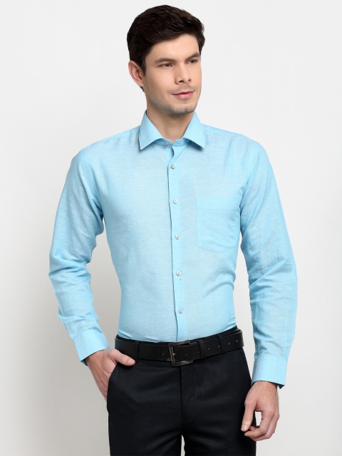 

La Mode Men Blue Slim Fit Opaque Formal Shirt