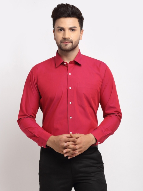 

La Mode Men Maroon Slim Fit Opaque Formal Cotton Shirt