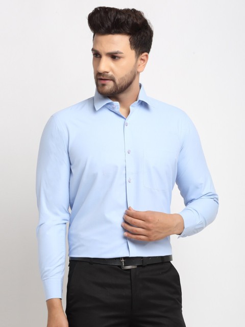 

La Mode Men Blue Slim Fit Opaque Formal Shirt
