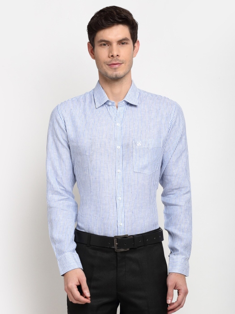 

La Mode Men Blue Slim Fit Opaque Formal Shirt