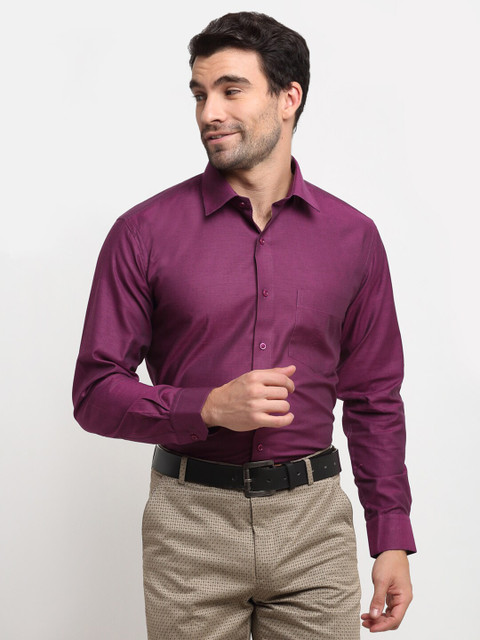 

La Mode Men Purple Slim Fit Opaque Formal Shirt