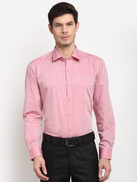 

La Mode Men Pink Slim Fit Opaque Pure Cotton Formal Shirt