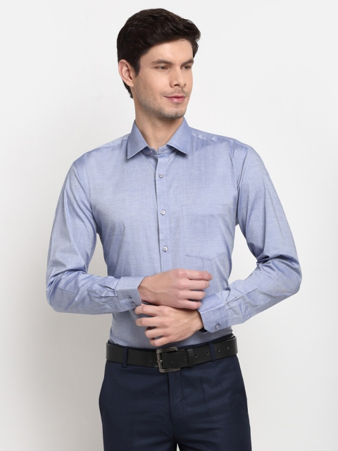 

La Mode Men Blue Slim Fit Opaque Formal Shirt