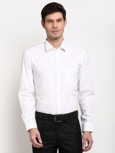 

La Mode Men White Slim Fit Opaque Cotton Formal Shirt