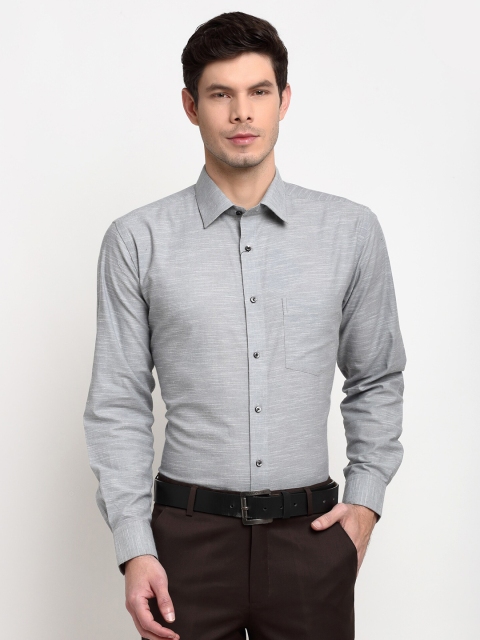 

La Mode Men Grey Slim Fit Opaque Formal Shirt