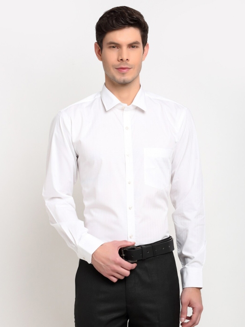 

La Mode Men White Slim Fit Opaque Formal Cotton Shirt