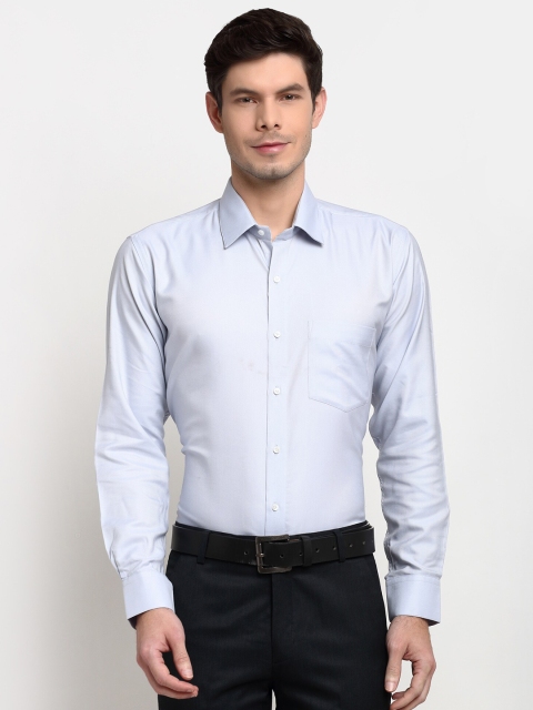 

La Mode Men Blue Slim Fit Opaque Cotton Formal Shirt