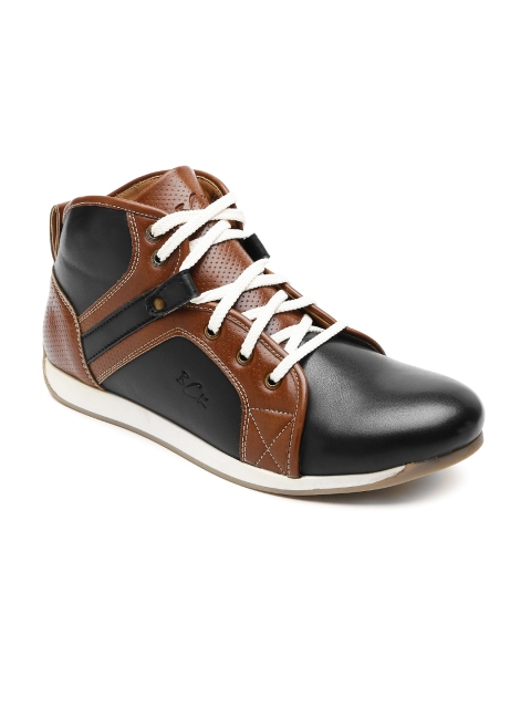 BCK by Buckaroo Men Black & Brown Colourblocked Tresco Sneakers available at myntra for Rs.688